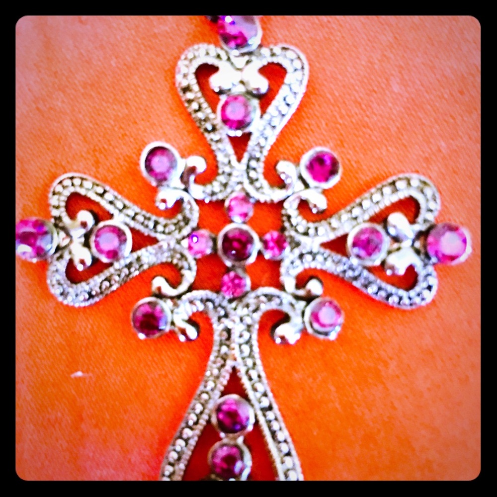 Amethyst and Pewter pendant